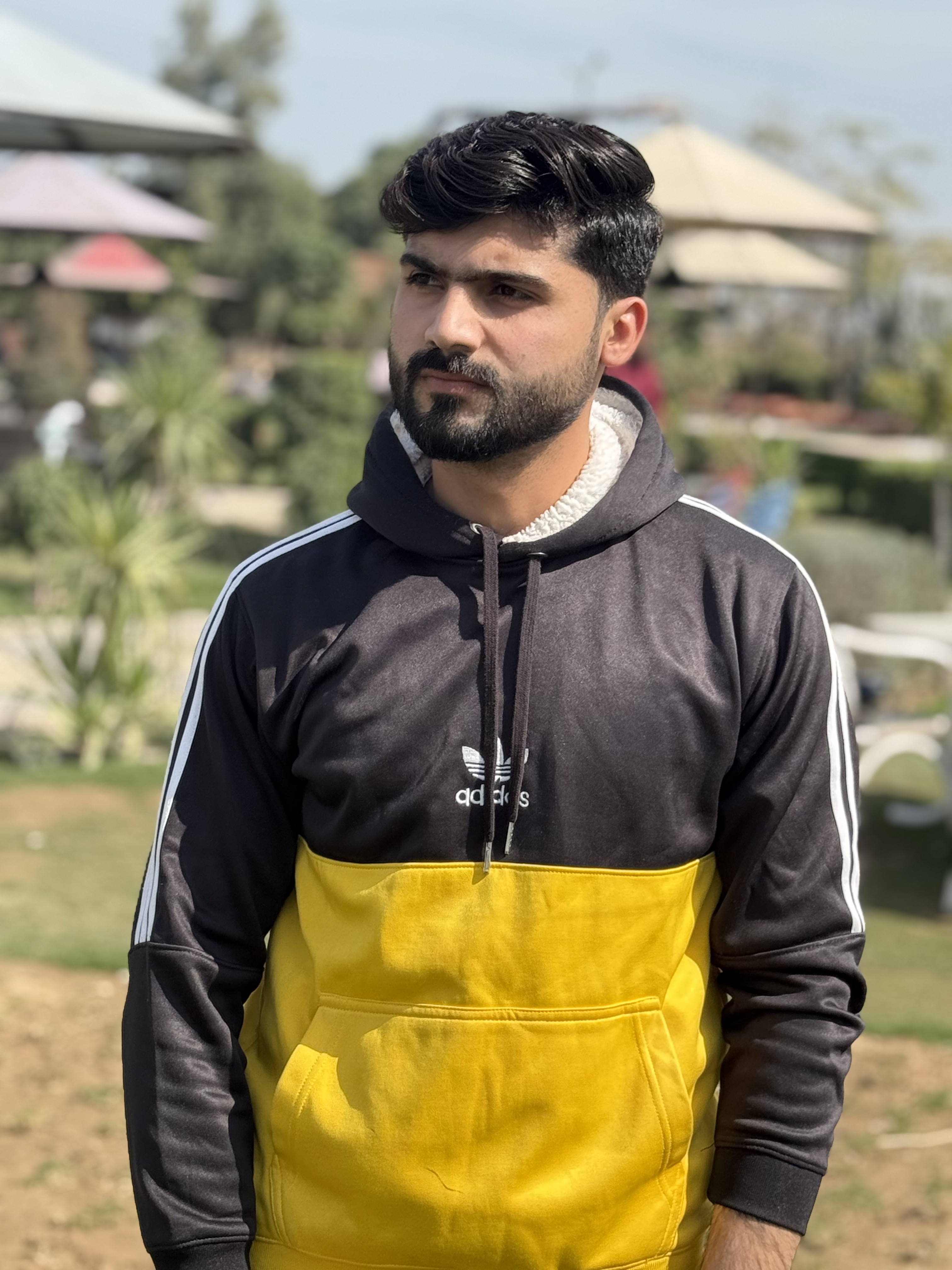 Muhammad Hamza in yellow hood