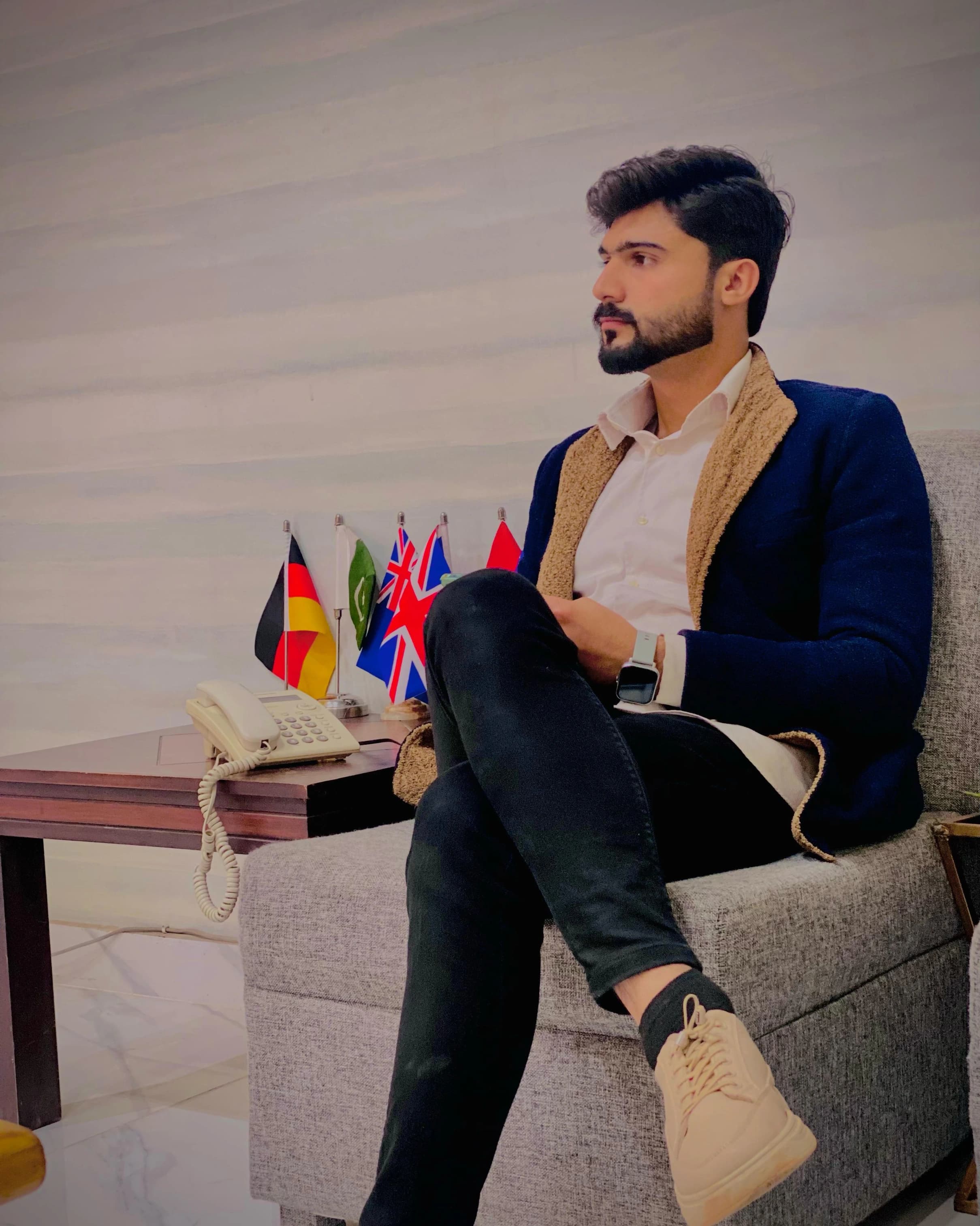 Muhammad Hamza casual office look