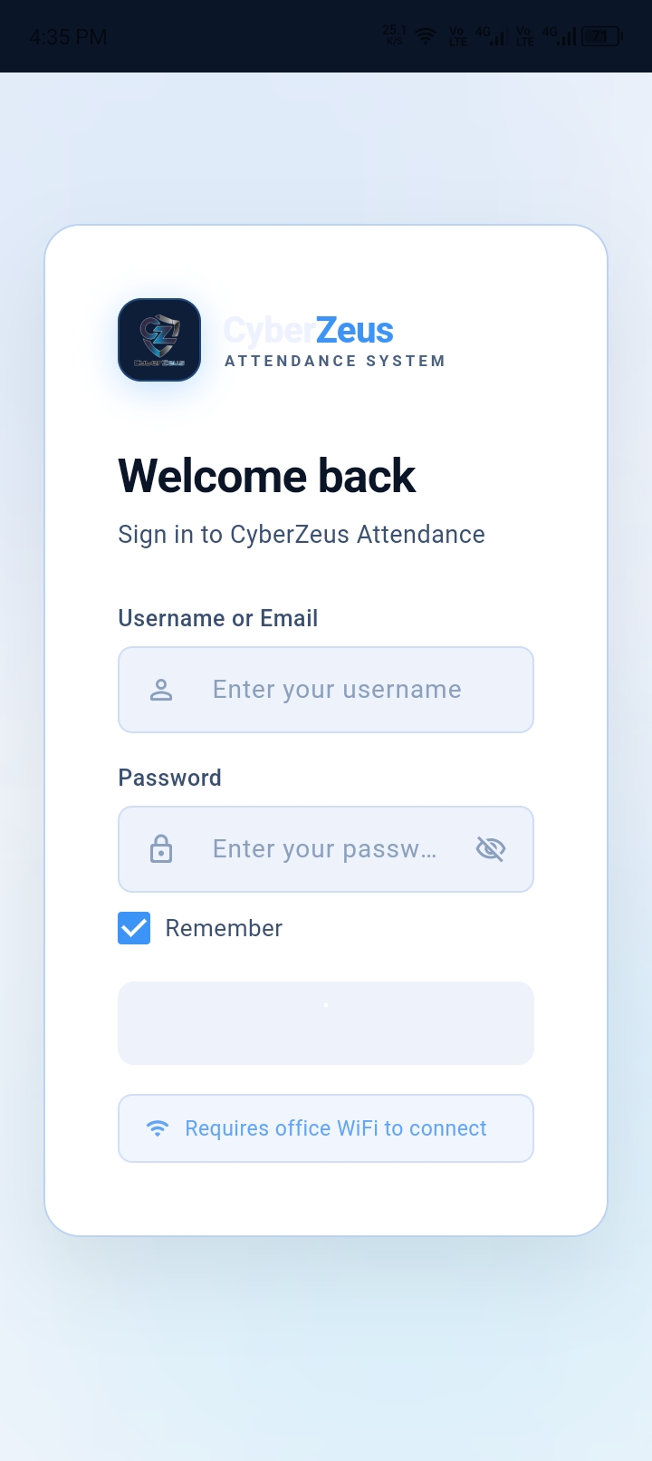Attendance Management System screen 5