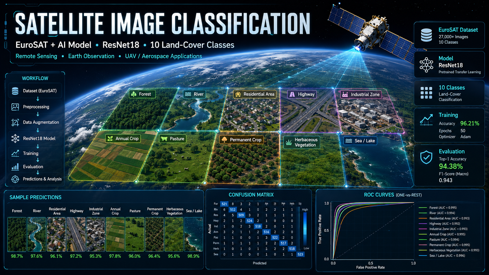 Satellite land-cover classification