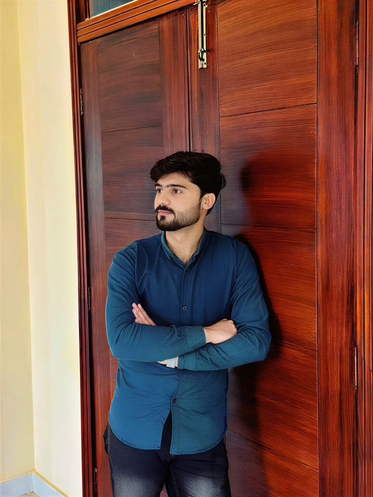 Muhammad Hamza professional indoor side portrait